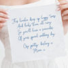 Lace Corner Hankie - Your Own Message Embroidered up to 170 Characters