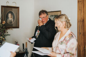 Summer Wedding at Jervaulx Abbey With Personalised Poem Handkerchiefs