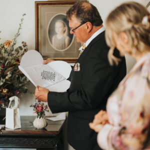 Summer Wedding at Jervaulx Abbey With Personalised Poem Handkerchiefs
