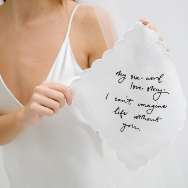 Embroidered Handwriting Handkerchief