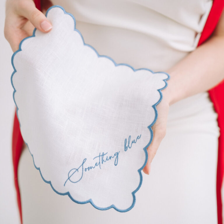 Personalised Scallop Handkerchief