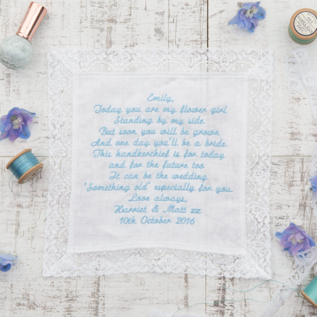 Unique Embroidery Options For Our Personalised Handkerchiefs