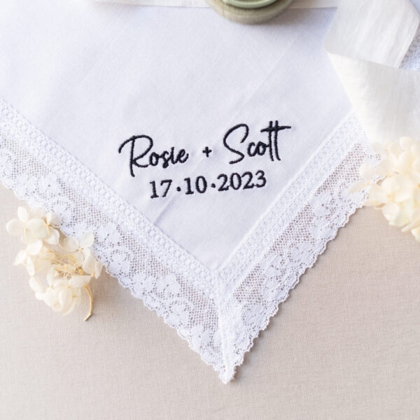 wedding hankie names and date