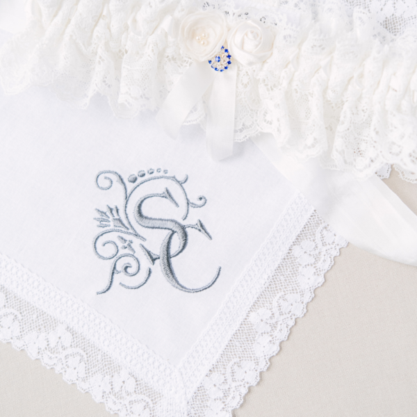 Nottingham Lace Handkerchief Custom wedding handkerchief Upload your own wedding design