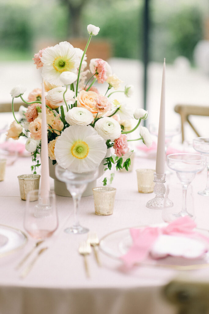 Luxury Pink Wedding Styling With Personalised Hankies