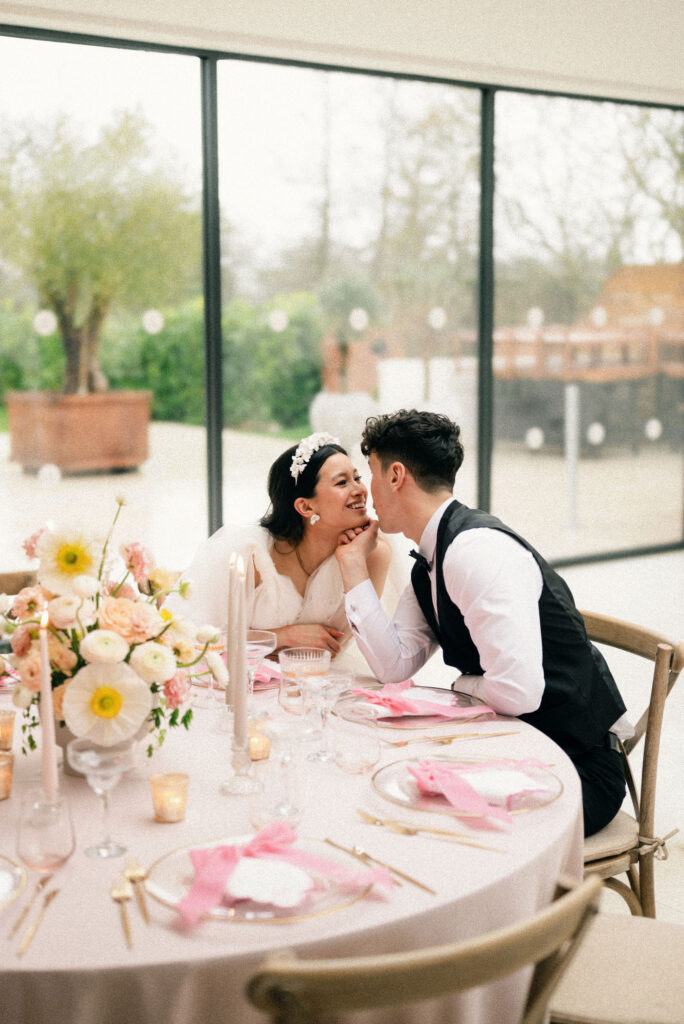 Luxury Pink Wedding Styling With Personalised Hankies