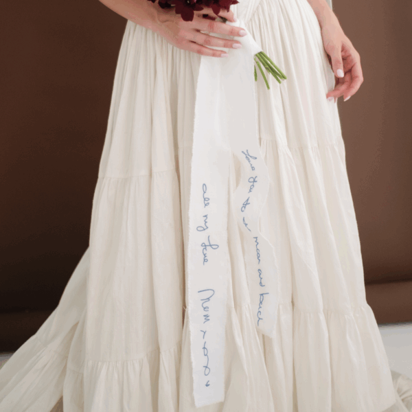 Cotton Bouquet Ribbon Personalised with your own Handwriting