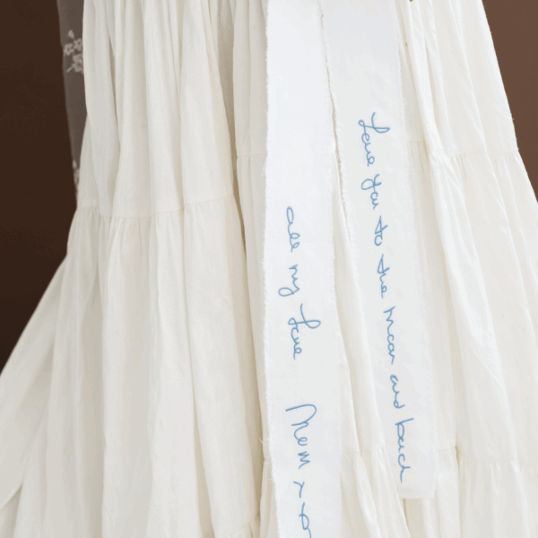 Cotton Bouquet Ribbon Personalised with your own Handwriting