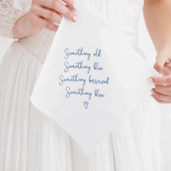 Irish Linen Handkerchief Crochet Edge message embroidered up to 250 characters