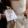 Nottingham Lace Handkerchief - Embroidered with Couture monogram