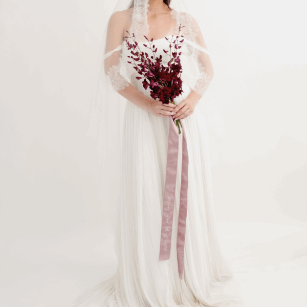 Satin Bouquet Ribbon Personalised with your own Handwriting Embroidered - Image 5