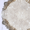 Embroidered Net Lace Handkerchief - Personalised with 2 initial monogram