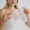 Net & Nottingham Lace Handkerchief - Any Message Embroidered up to 150 Characters