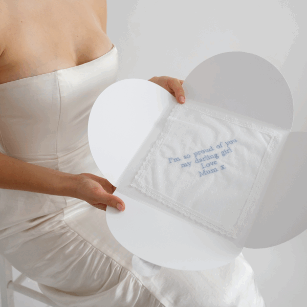 Net &Nottingham Lace Handkerchief in gift box