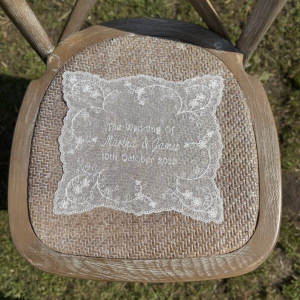 Embroidered Net Lace Wedding Invitation or Save the Date
