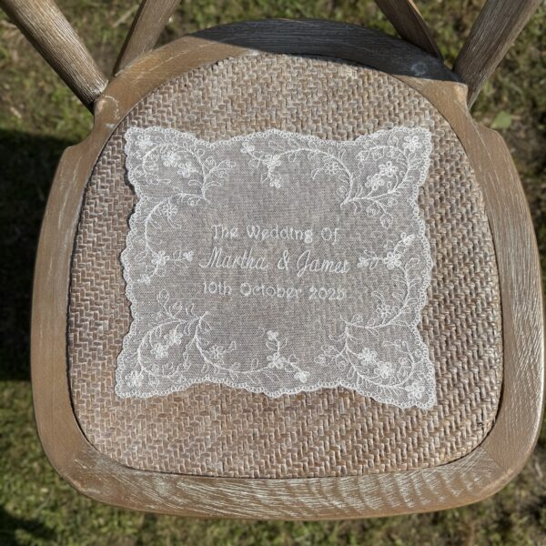 Embroidered Net Lace Wedding Invitation or Save the Date
