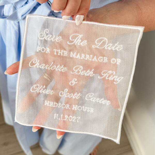 Silk Organza Wedding Save the Date