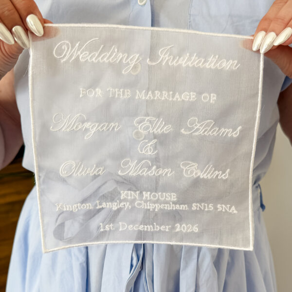 Silk Organza Wedding Invitation