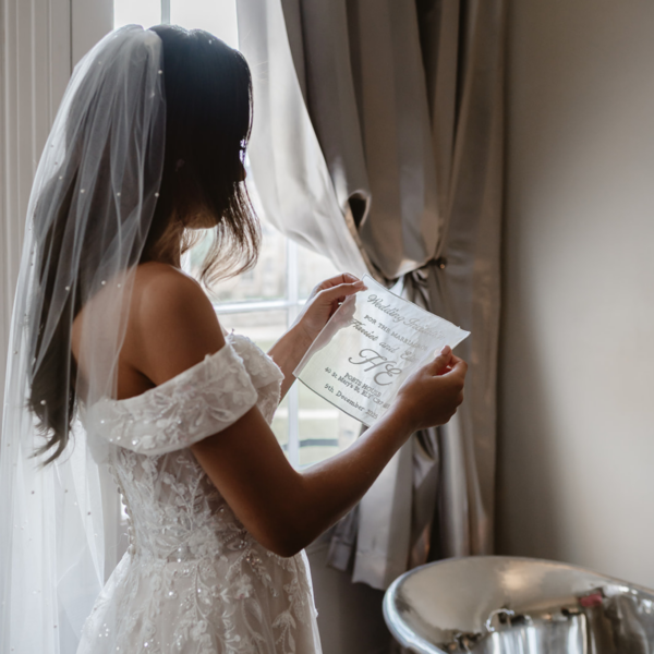 Silk Organza Wedding Invitation Save the Date