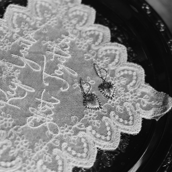 Embroidered Net Lace Handkerchief Keep Your Shit Together