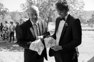 Father of the Bride and Groom personalised handkerchiefs