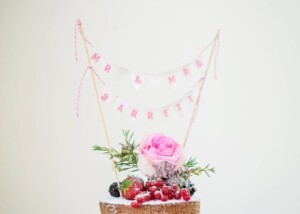 Mr & Mrs Walters wedding cake bunting
Naked Wedding Cake by The Organic Wedding Cake Company
Photography by CLB Imagery mini cake bunting, wedding cake bunting, personalised cake bunting