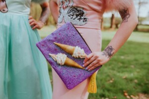 ice cream handbag Kitsch Garter - Silk Garter, Fun Garter, Quirky Garter, Retro Garter, Donut Garter, Alternative Garter, Kawaii Garter, kitsch wedding retro wedding pastel wedding